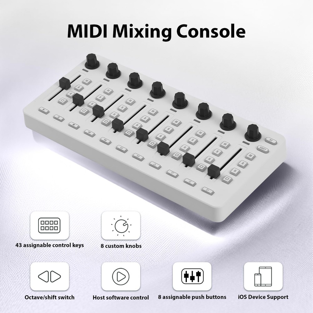 MIDI Controlle Midi Mixer Midi Foot Controller USB MIDI Controller Mixer with...