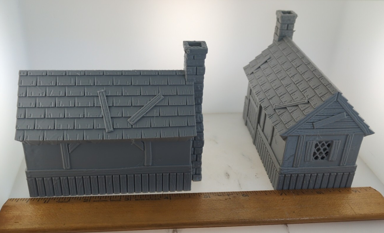 2 Village of Verell houses 28mm terrain FAST SHIP|Alternate Wargaming Miniature