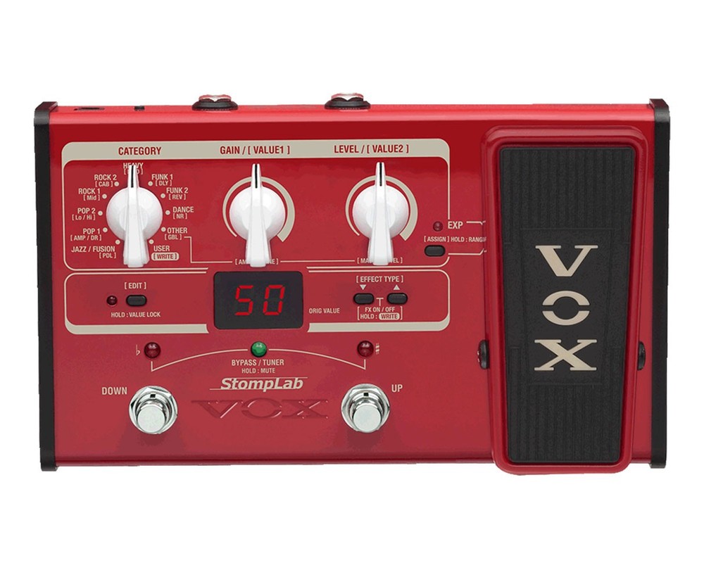 Vox SL2B Stomplab 2 Bass Effect Pedal + Gator Patch Cable 3 Pack