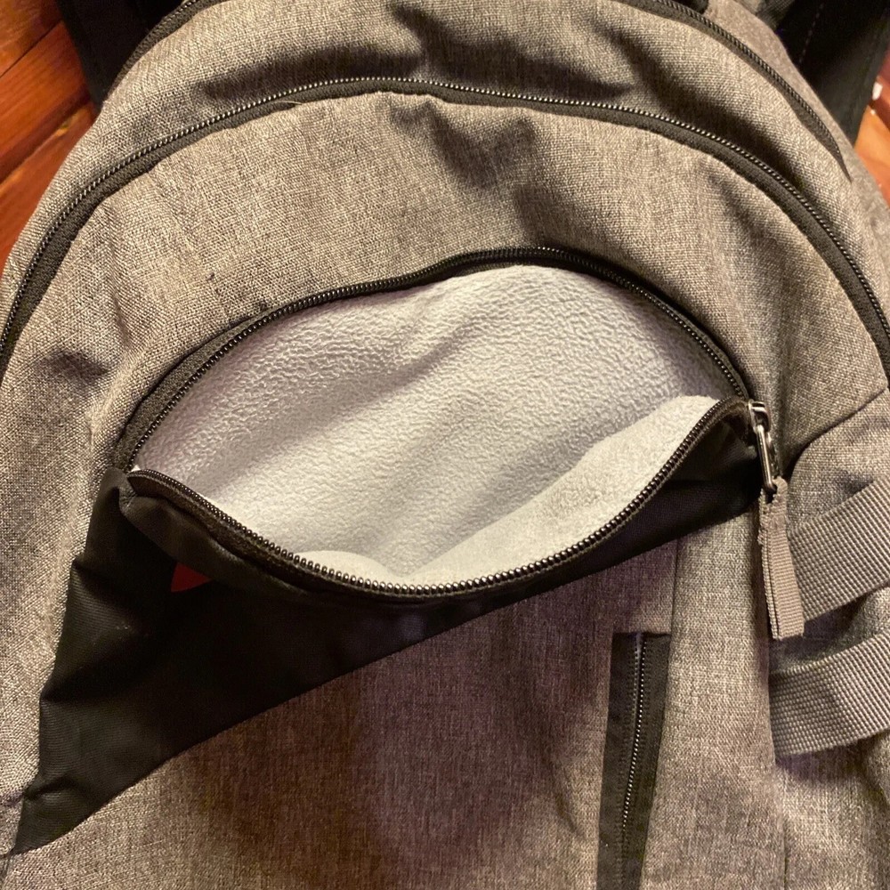 Under Armour Hustle 4.0 Backpack Graphite Heather & Stadium Red Water Resistant