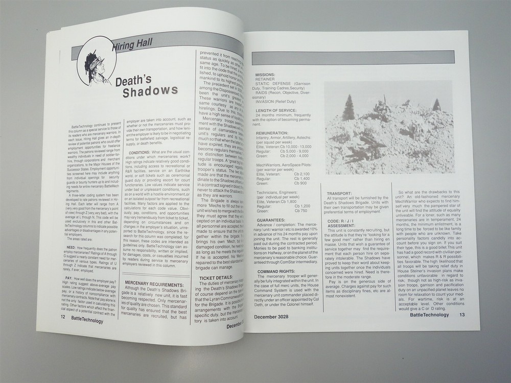 Battletech: Battle Technology Issue 7