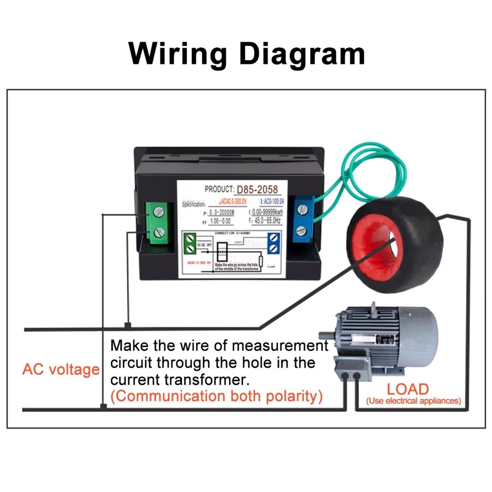 1PCS AC panel meter With High Precision and Dynamic Range Design D85-2058