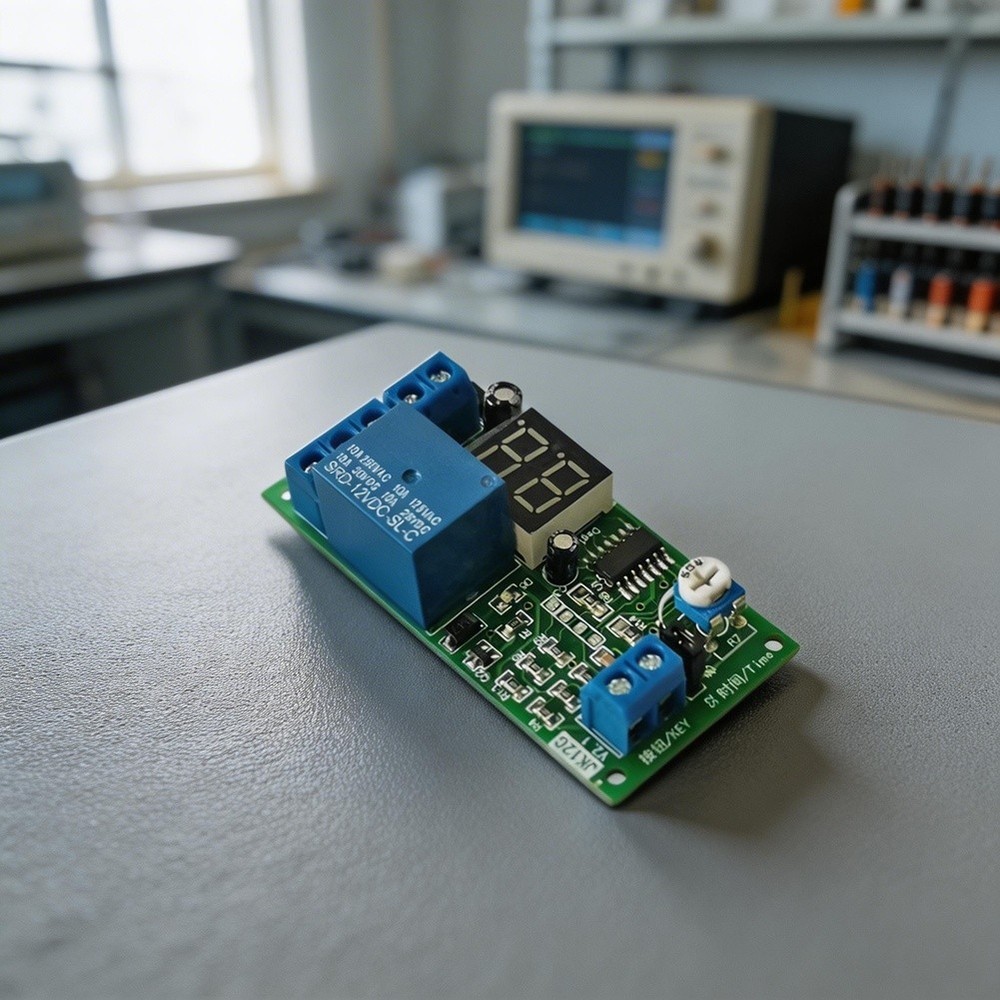 12V Digital Timing Relay Module with Adjustable 1-99 Seconds Minute Delay