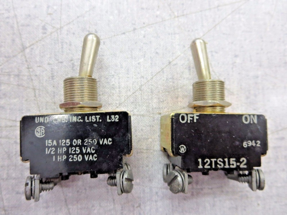 Micro Switch 12TS15-2 Toggle Switch (Lot of 2)