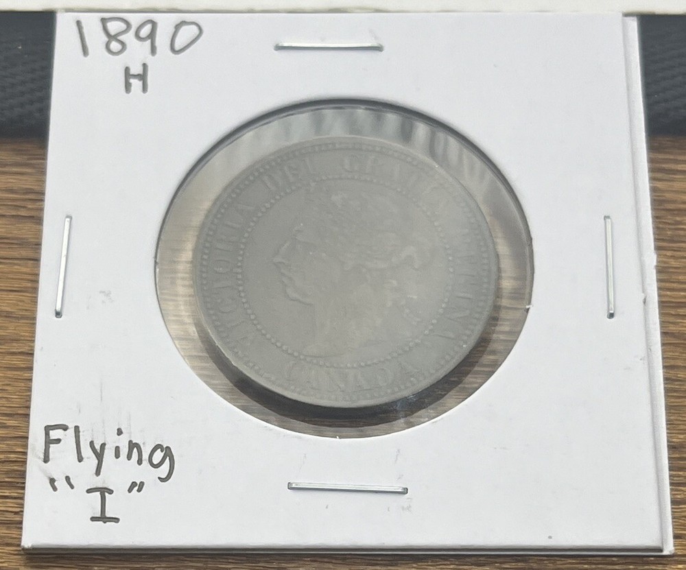 1890 H Canada One Cent “Flying I”