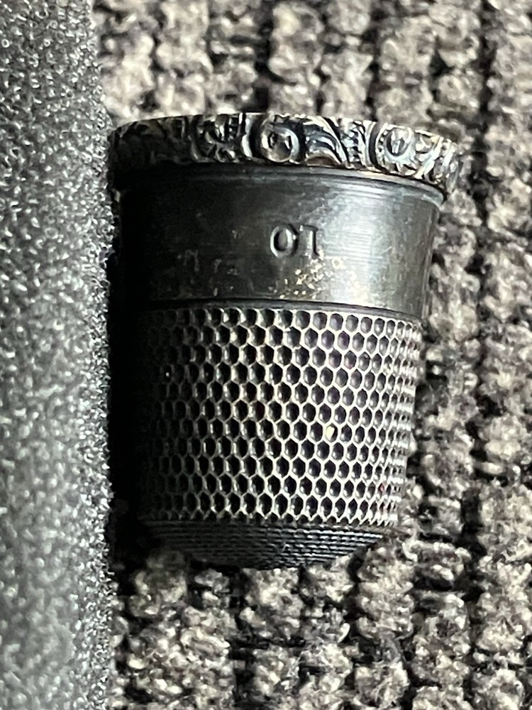 Sterling Silver Two Vintage Thimbles 07-1” And 1/2”