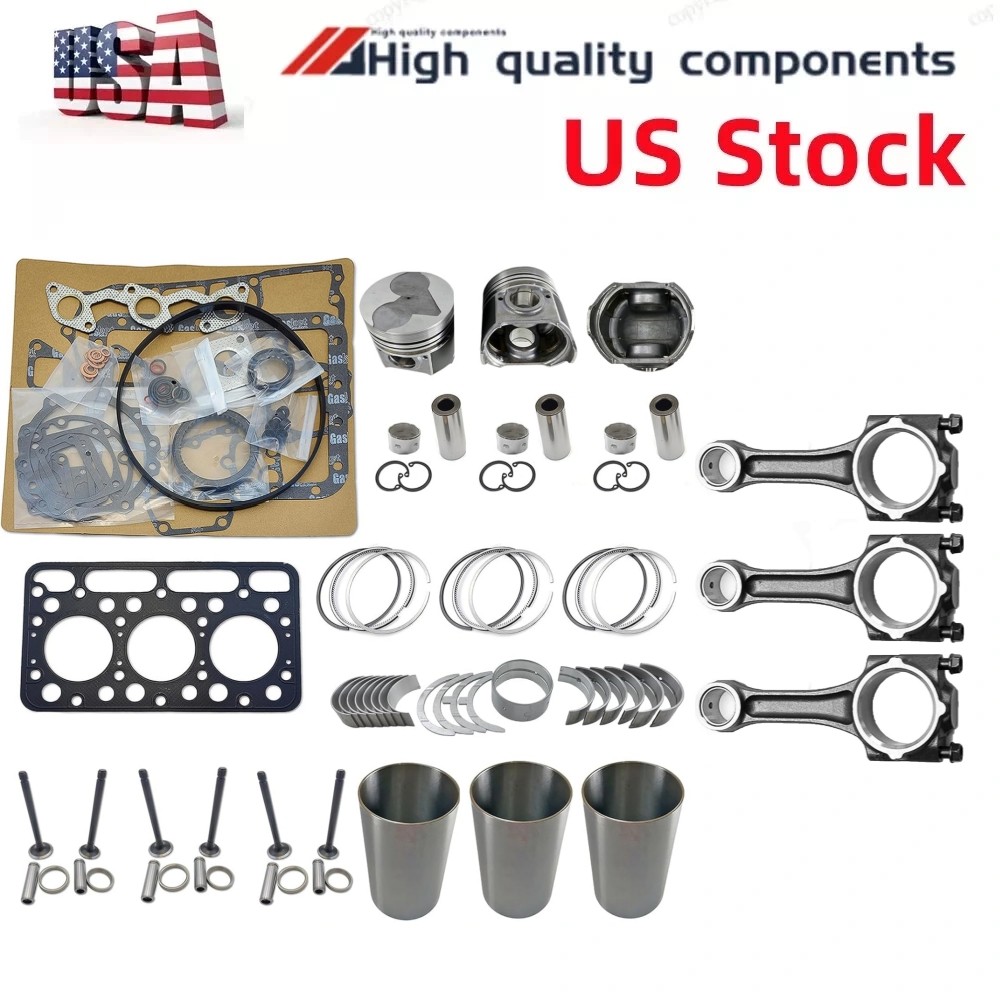 compatible for Kubota D1403 Engine STD Overhaul Kit 3PCS connecting rod