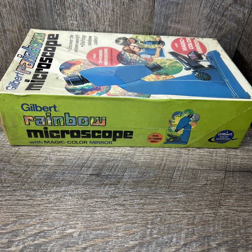 Gilbert Rainbow Microscope W/ Magic Color Mirror Real 75 Power Microscope