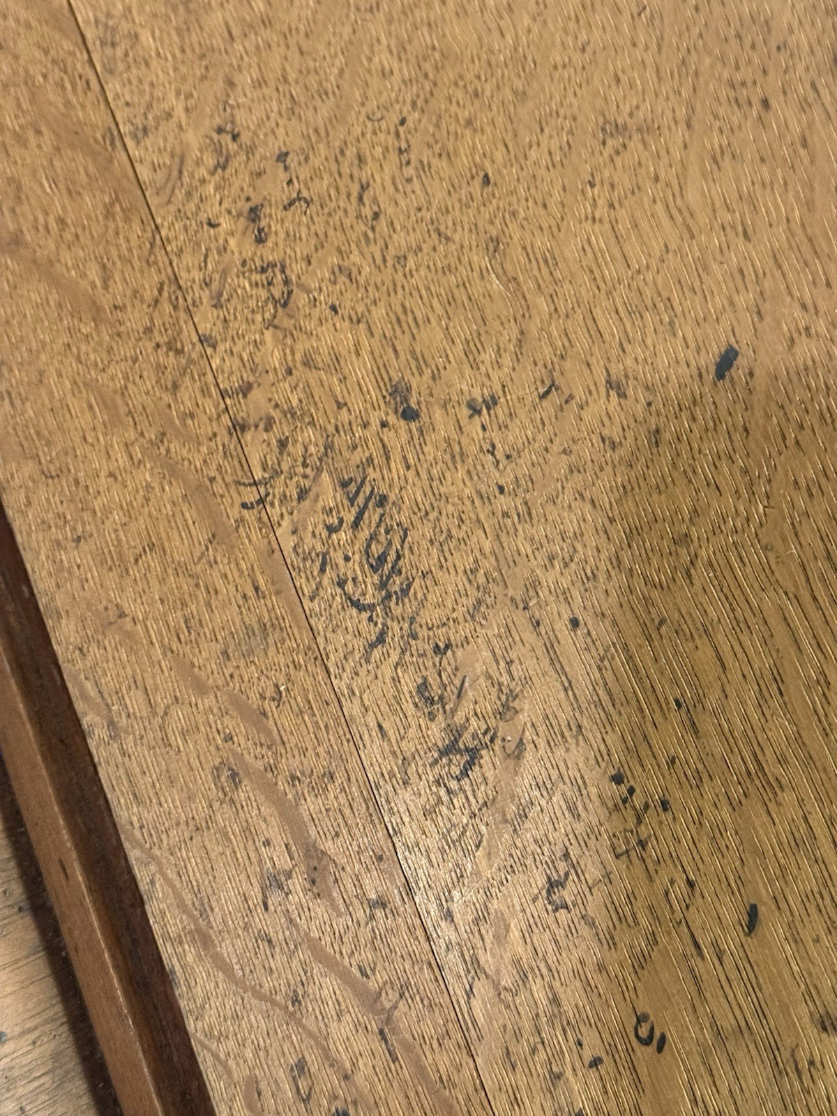 Early Antique Wood & Brass Bound Military Campaign Writing Desk