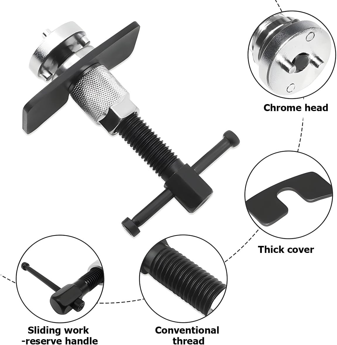 Car Brake Piston Wind Back Tool, 3pcs/Set Brake Caliper Piston Rewind Tool, Auto