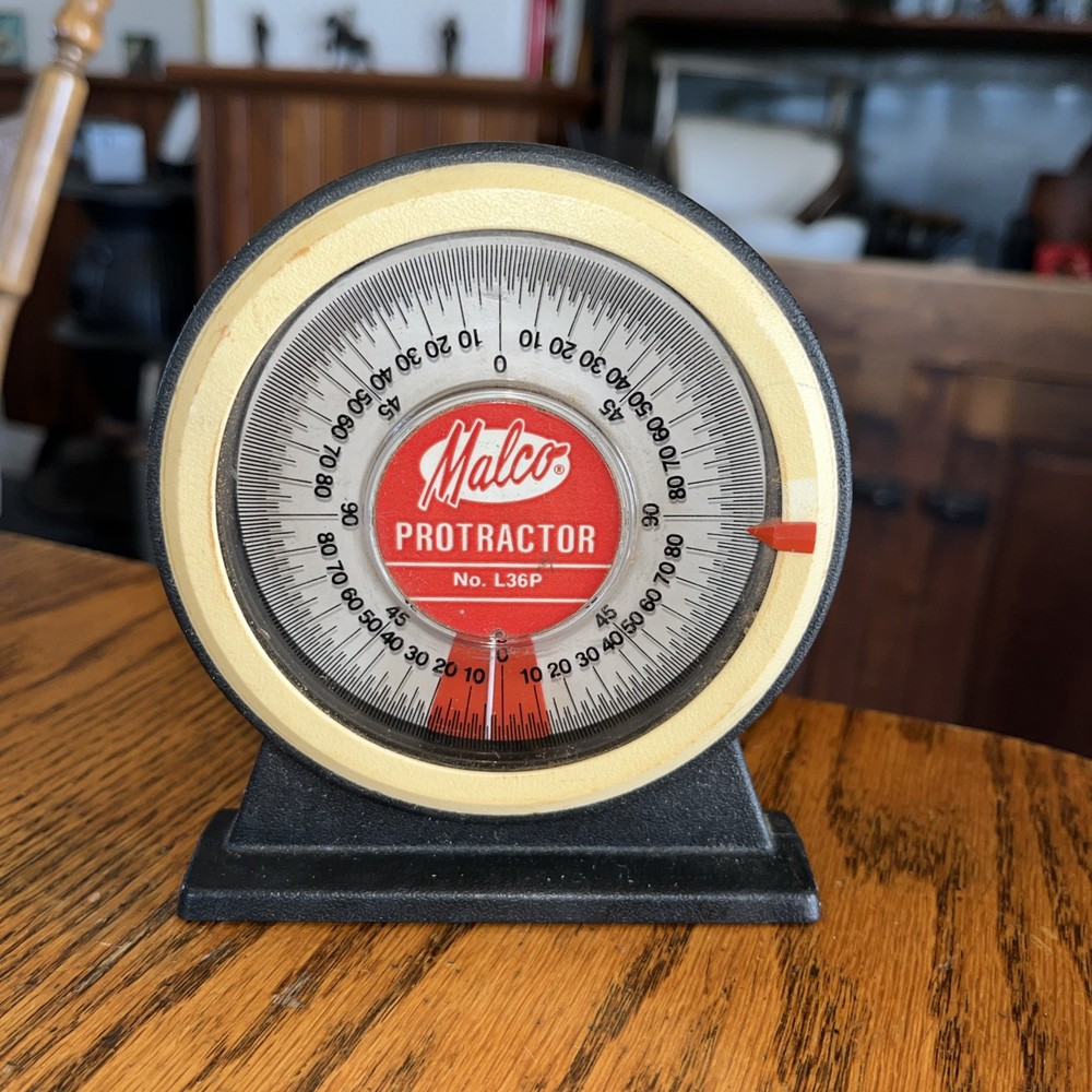 Malco Magnetic Protractor Adjustable Angle Measuring Tool No. L36P