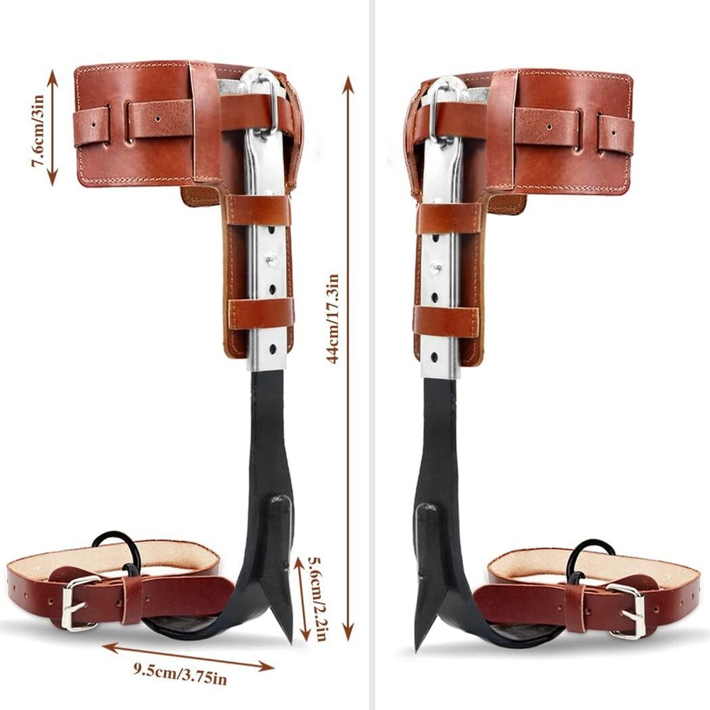 Tree Climbing Spikes Set, Leather Tree Climbing Gear Adjustable Tree Climbing