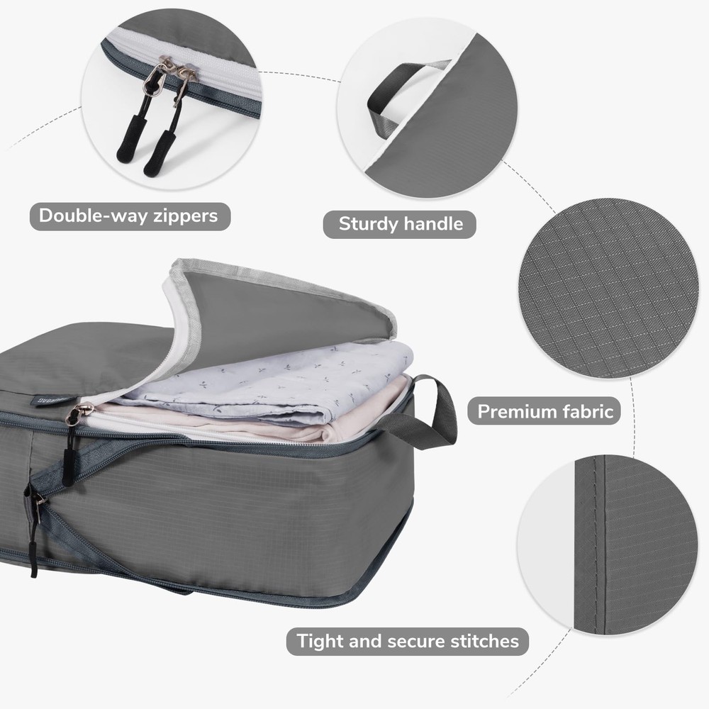 CherryNow Compression Packing Cubes, 7 Set Packing Cubes Compression, Travel ...