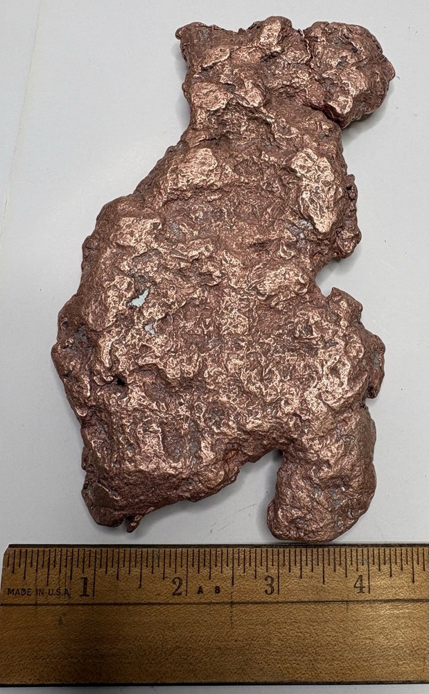 Pure Solid Native Michigan Copper Specimen Keweenaw Peninsula Display Mineral