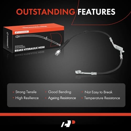 Front Driver Side Brake Hydraulic Hose Compatible with Dodge Models - Ram