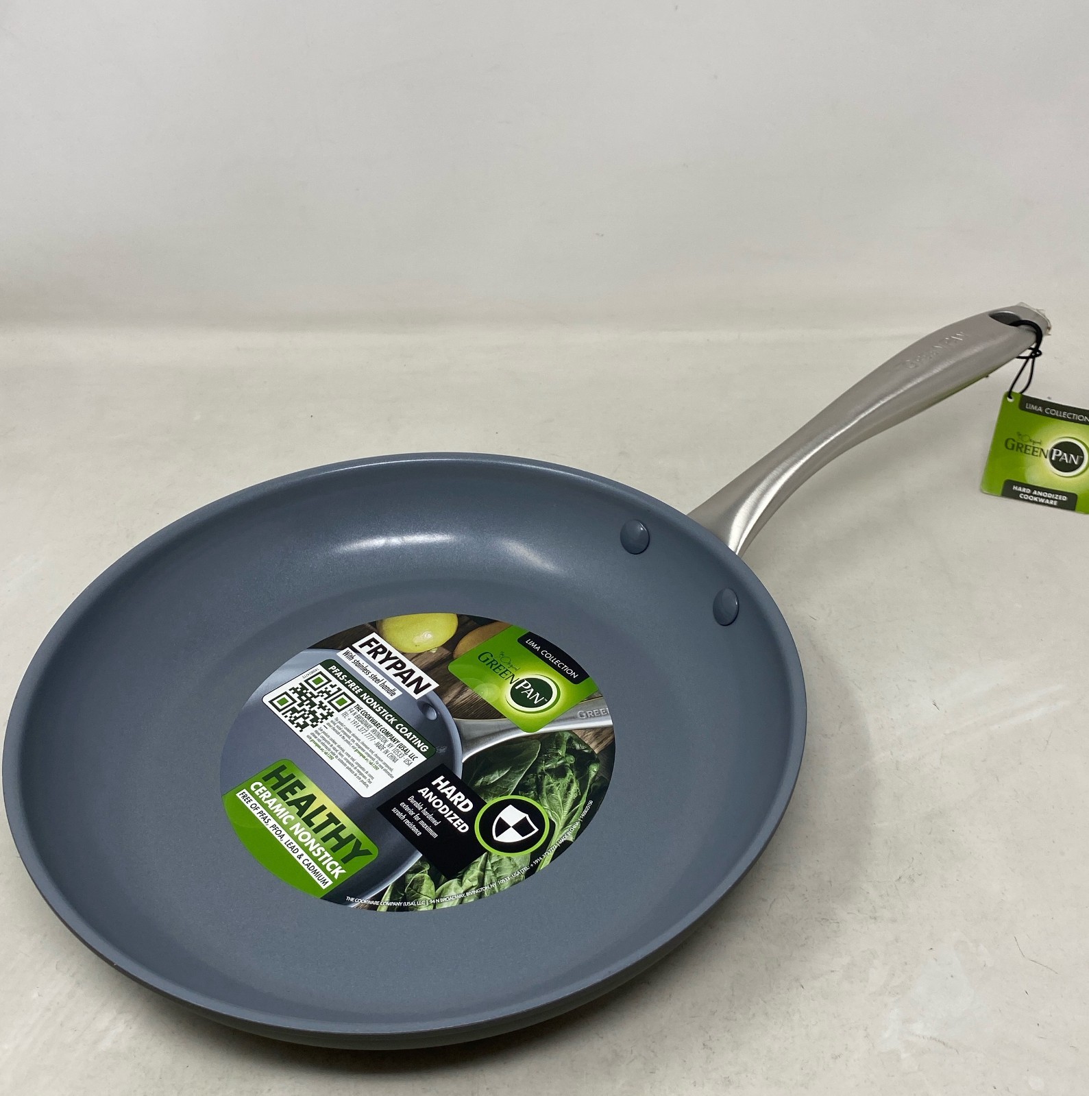 GreenPan Lima 8” Gray Hard Anodized Ceramic Nonstick Fry Pan Skillet