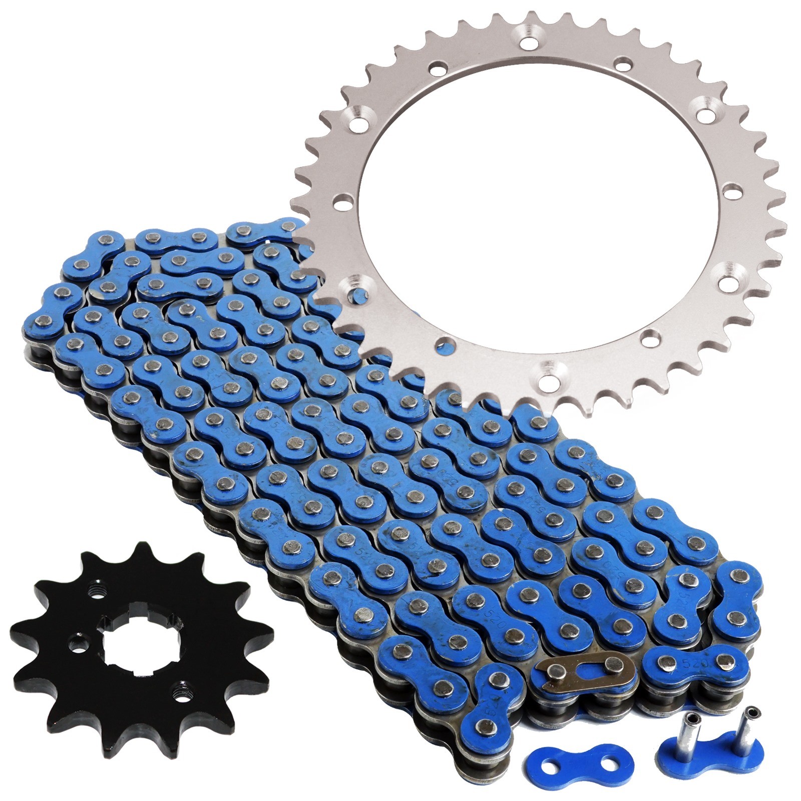 Blue Drive Chain And Sprockets Kit for Yamaha Warrior 350 YFM350X 1989-2004