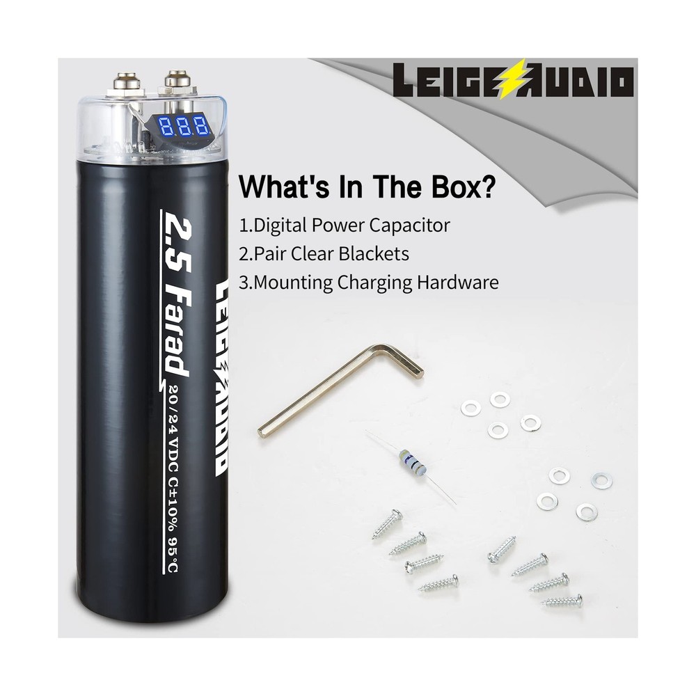 2.5 Farad Digital Power Capacitor for Car Audio System, Performance Car Audio...