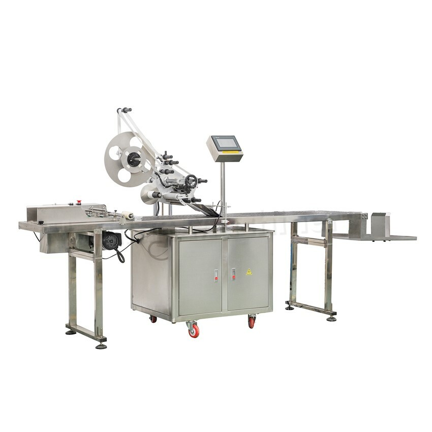 Electric Automatic Adhesive Surface Labeler Square Box Flat Labeling Machine
