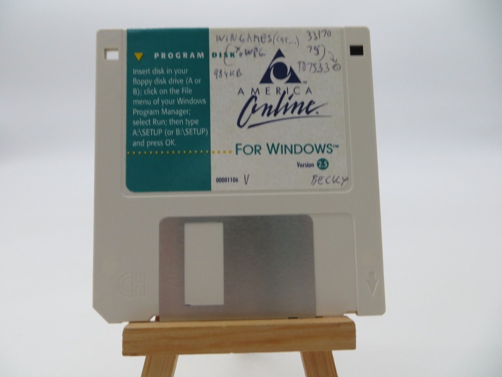 3.5" Floppy Disk AMERICA ONLINE FOR WINDOWS Version 2.5 computer disc