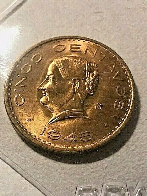 1945 Mexico 5 Centavos Ch BU #19547
