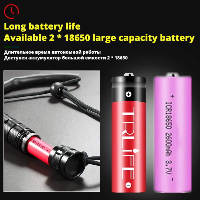 Diving Flashlight 3LED Scuba Dive Torch 300M Deep Underwater Waterproof Lantern