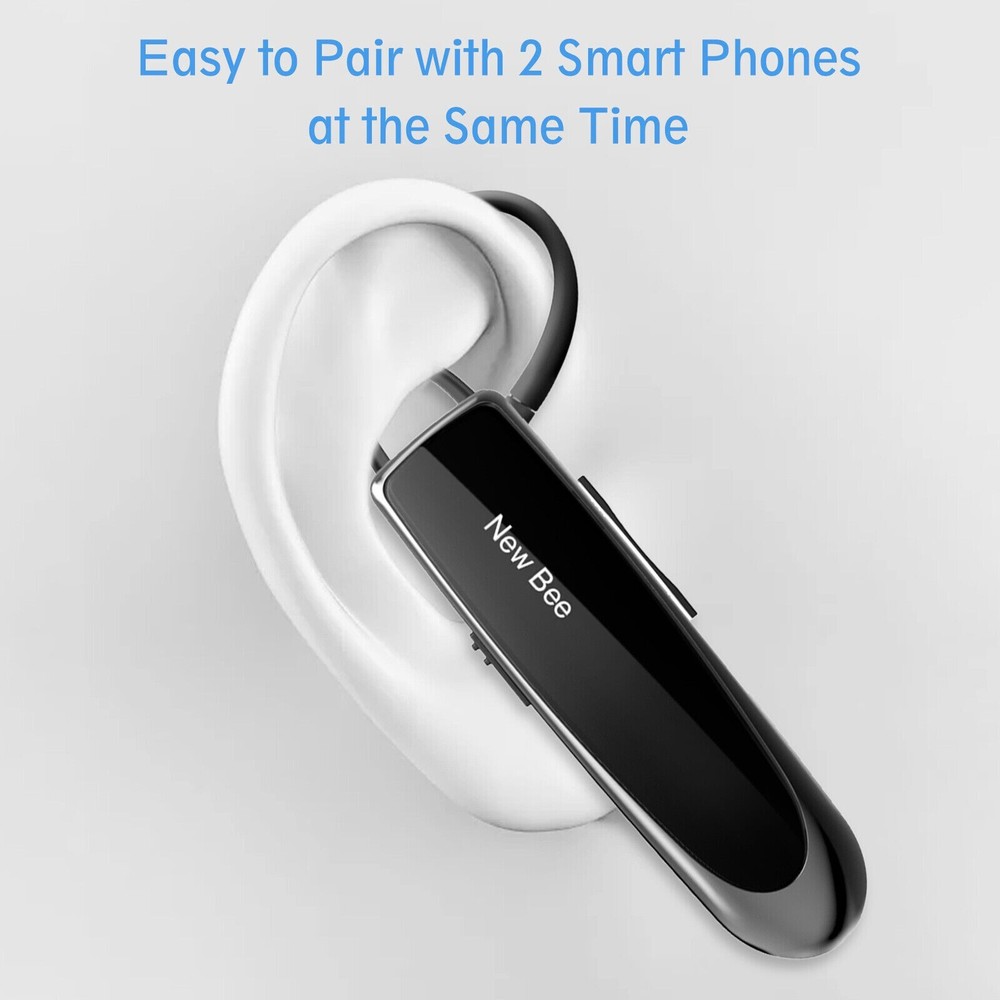 New Bee Bluetooth Wireless Handsfree Headset for iPhone Android Samsung Laptop