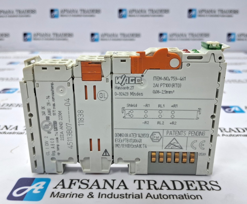 WAGO 753-461 2-CHANNEL ANALOG INPUT MODULE 0.08-2.5MM