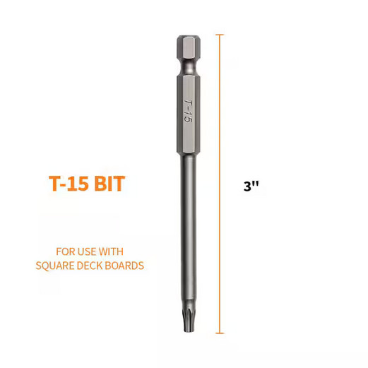 3 in. T15 Star Drive Steel Driver Bits (2-Pack)