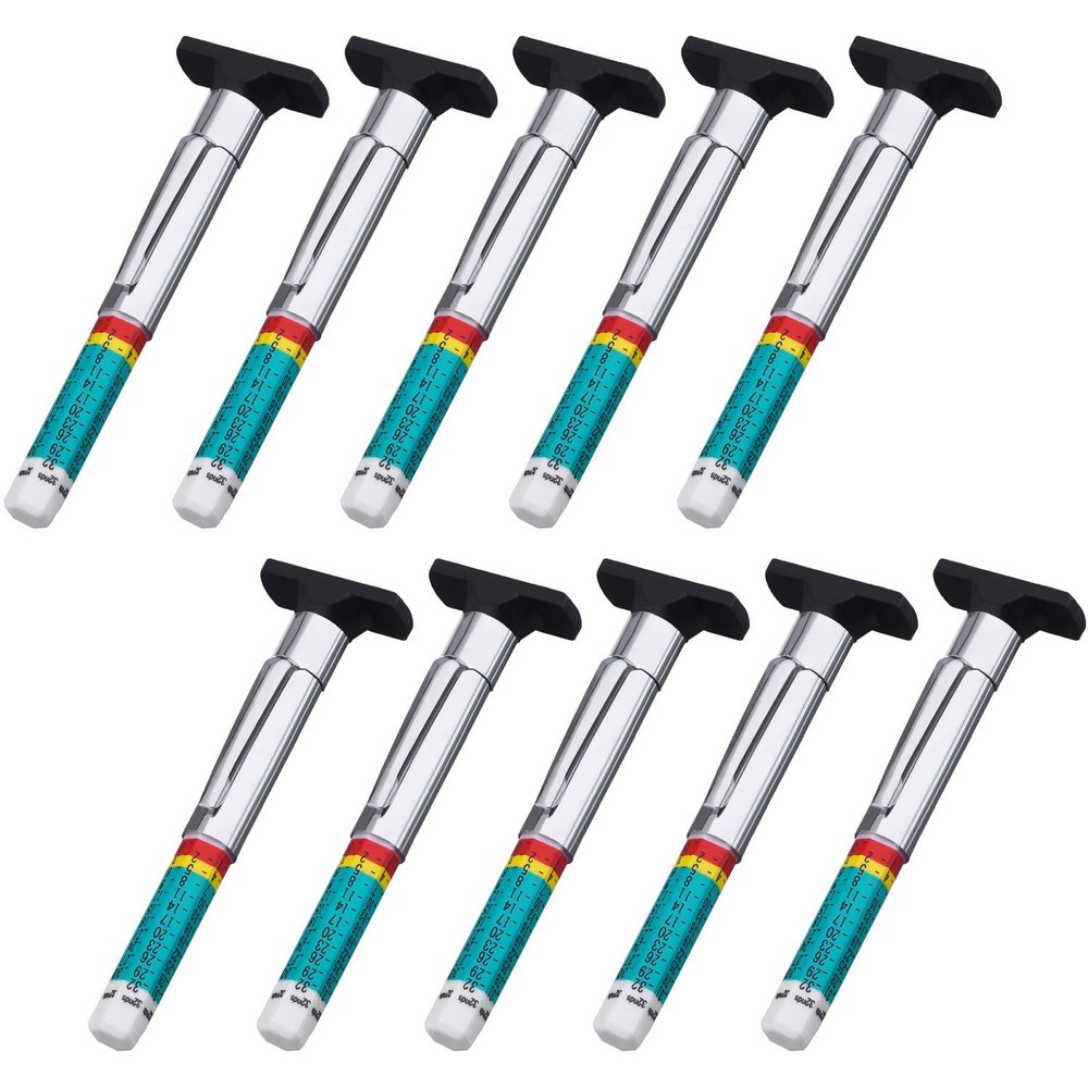10 Pack Tire Depth Gauges Color Coded for Easy Reading Automotive Tool
