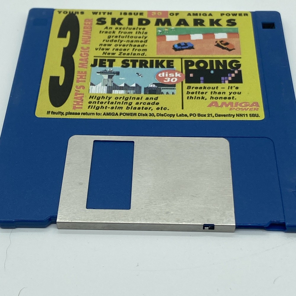 1993 Skidmarks Jet Strike Poing Floppy Disk VTG PC games untested