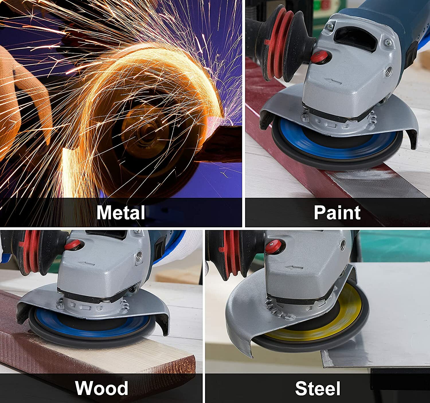 40 Pack 4.5" 4-1/2" Zirconia Flap Disc 40 60 80 120 Grit Sanding Grinding Wheel