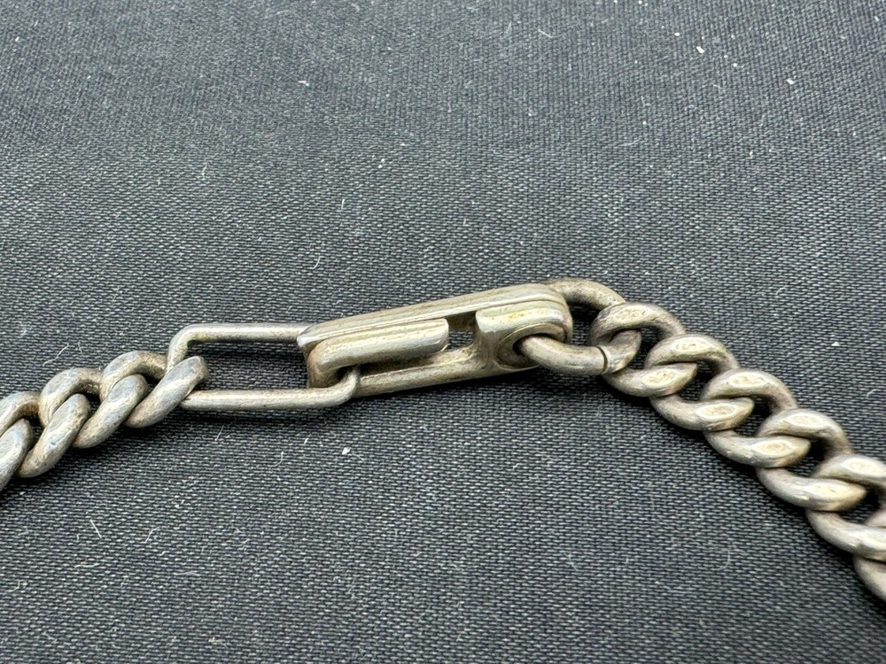 WWII STERLING SILVER ENAMEL ID BRACELET