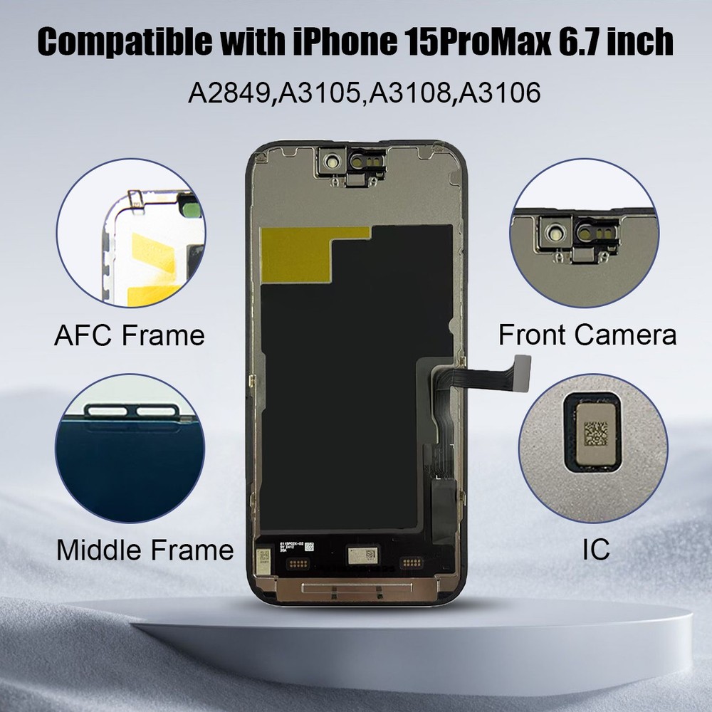 OLED For iPhone 15 Pro Max Touch Screen Replacement Display Digitizer Repair Kit
