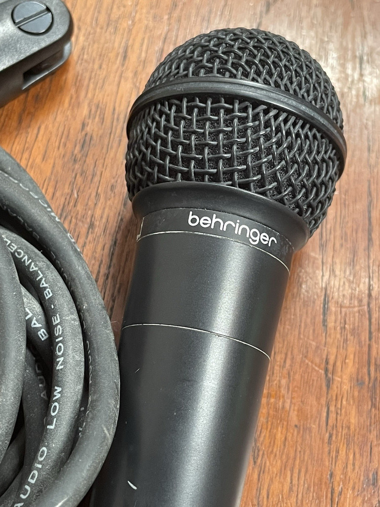 Rare Backup Behringer Ultravoice Dynamic Microphone Hard Wire XLR Connector Case