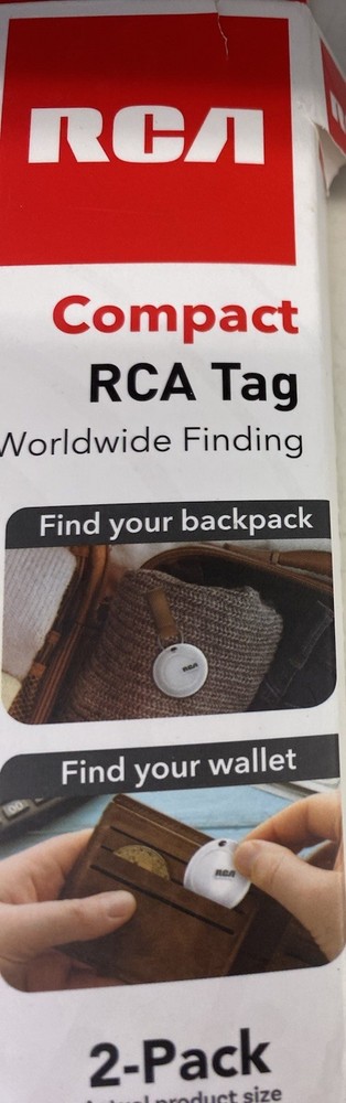 2-Pack: RCA Apple Compatible Bluetooth Trackers Untested