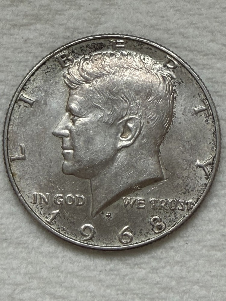 U.S Half Dollar Coin 1968