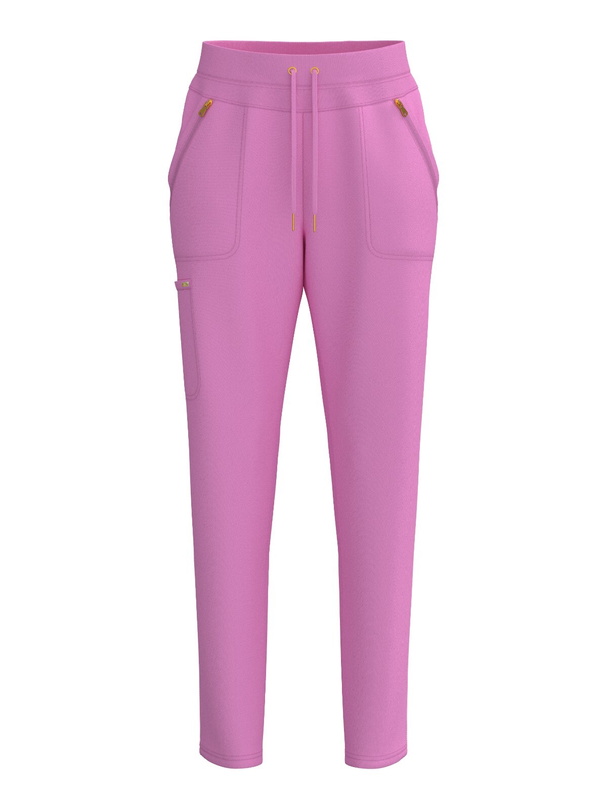 Women's 4 Way STRETCH Sweat Heart Neck Top with Zipper Cargo Scrub Pants