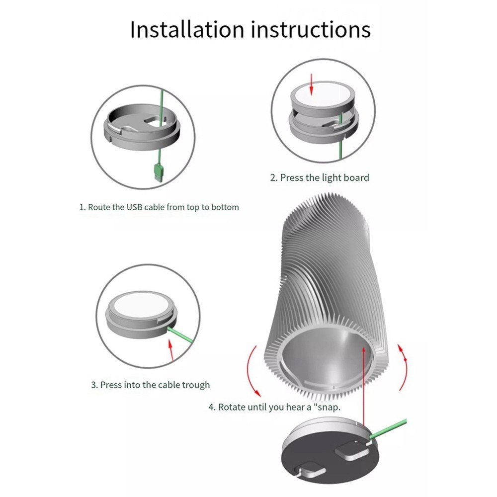 3D Printing Model LED Light LED Spotlight Multicolour Adjustable Led Light9187