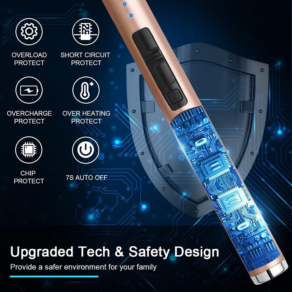 Rechargeable Electric Candle Lighter Arc Plasma Windproof Lighter for Candle Chr