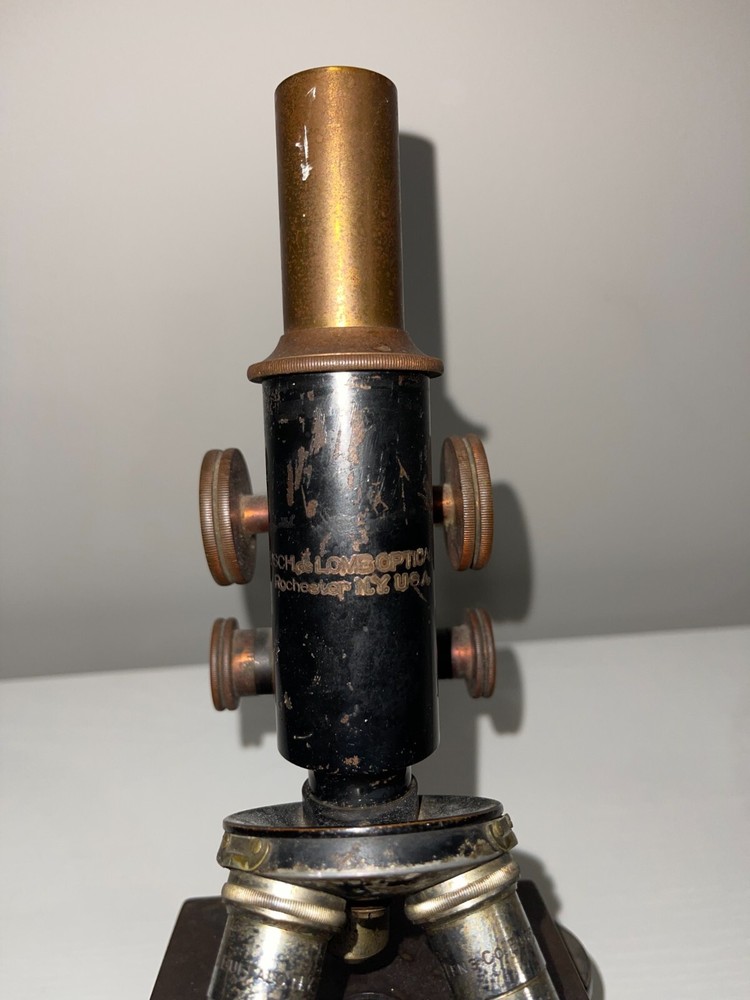 Vintage Bausch & Lomb Microscope with 2 objective lenses