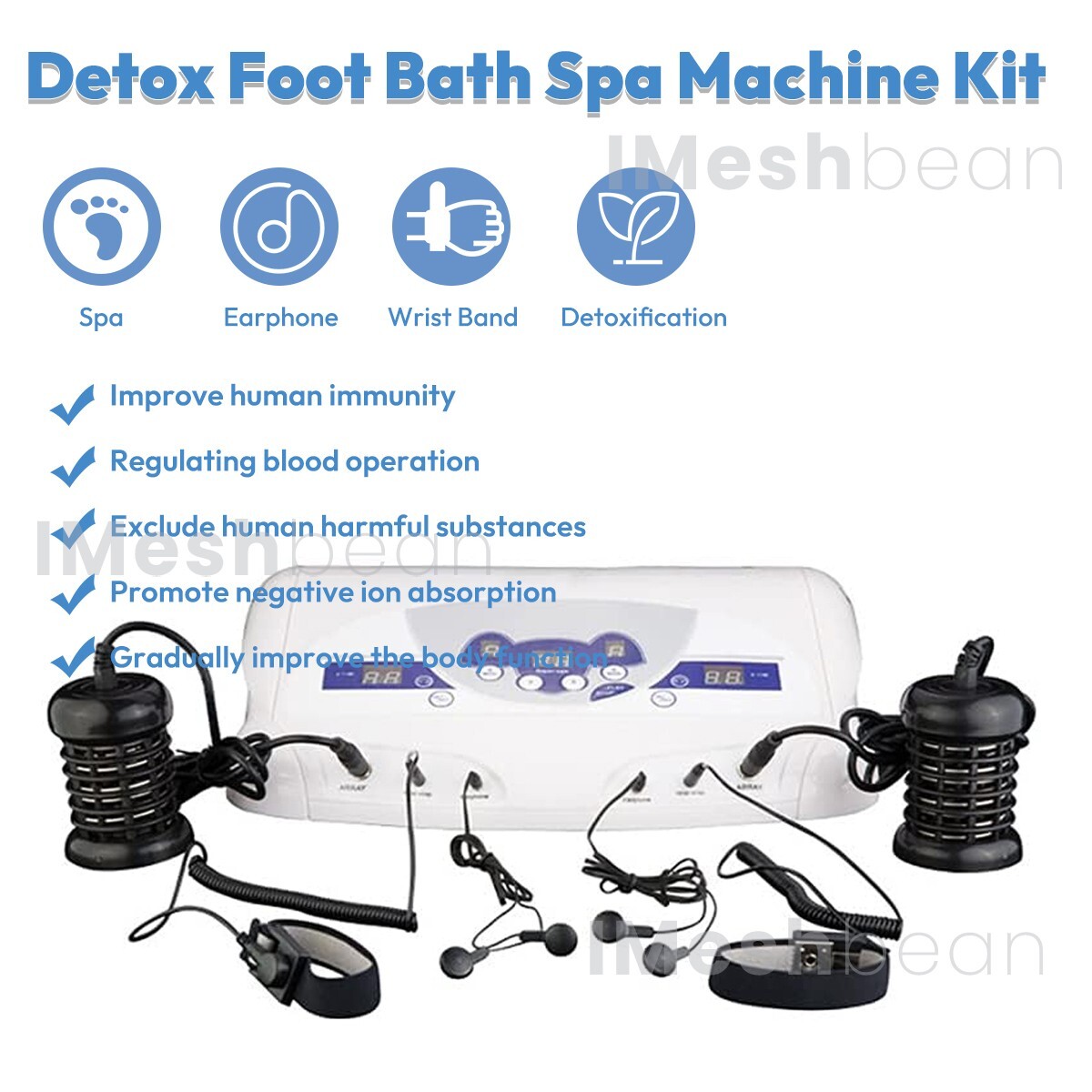 Detox Foot Bath Machine Dual Ionic Cell Relax Spa Massager LCD MP3 Music Player
