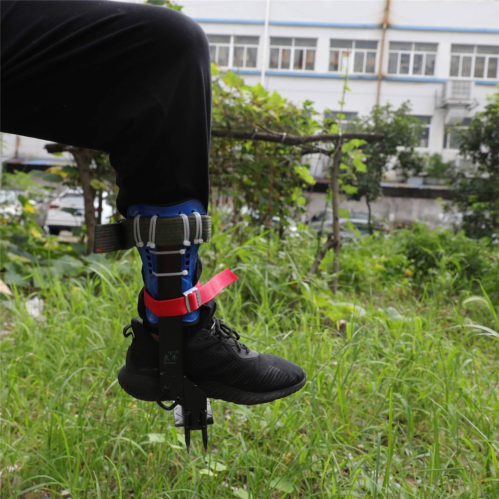 HTTMT- Tree/Pole Climbing Spike Set Safety Belt Strap Rope Adjustable Stainle...