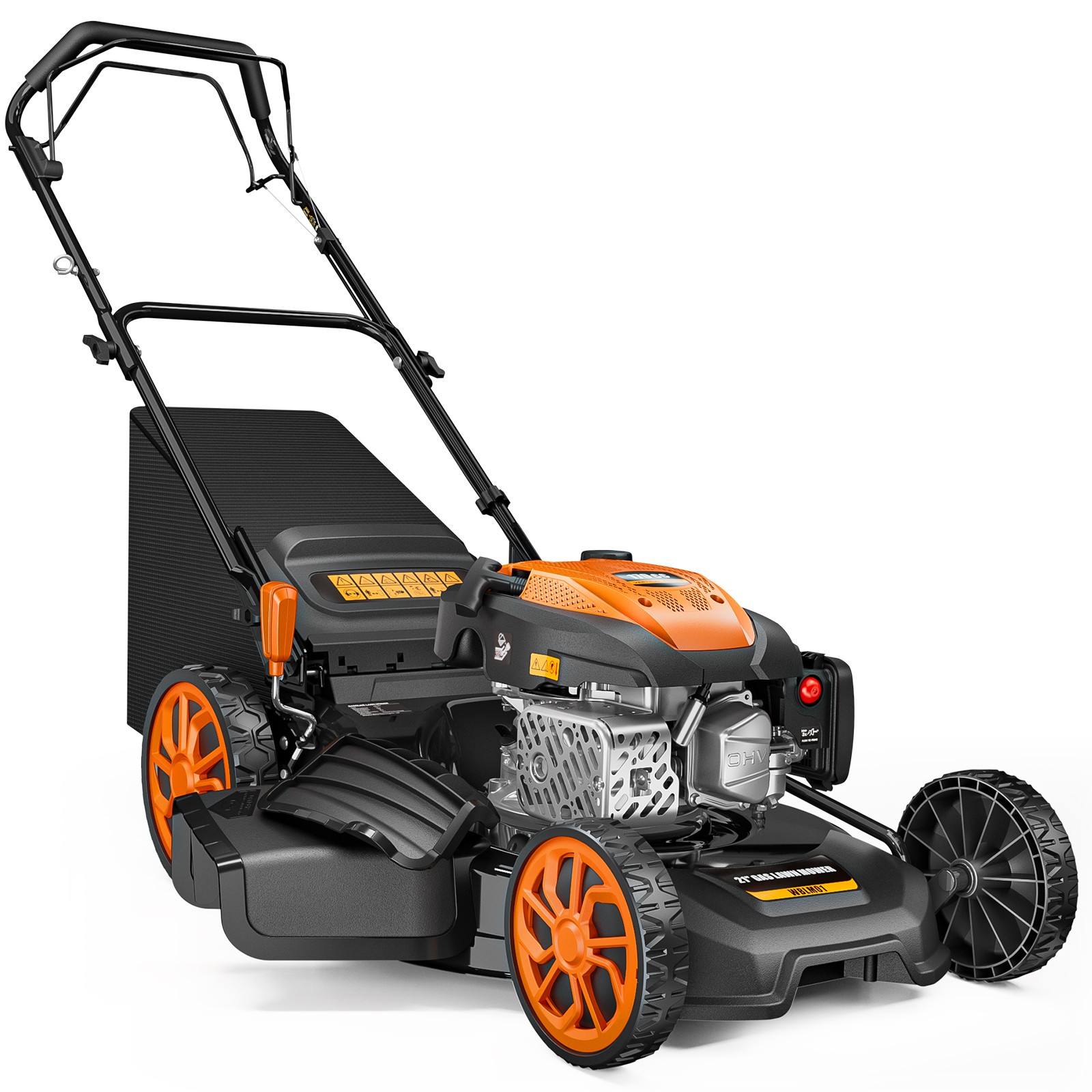 Mutaomay 21in Self Propelled Gas Lawn Mower 3-In-1,170cc , 7 Position Height New