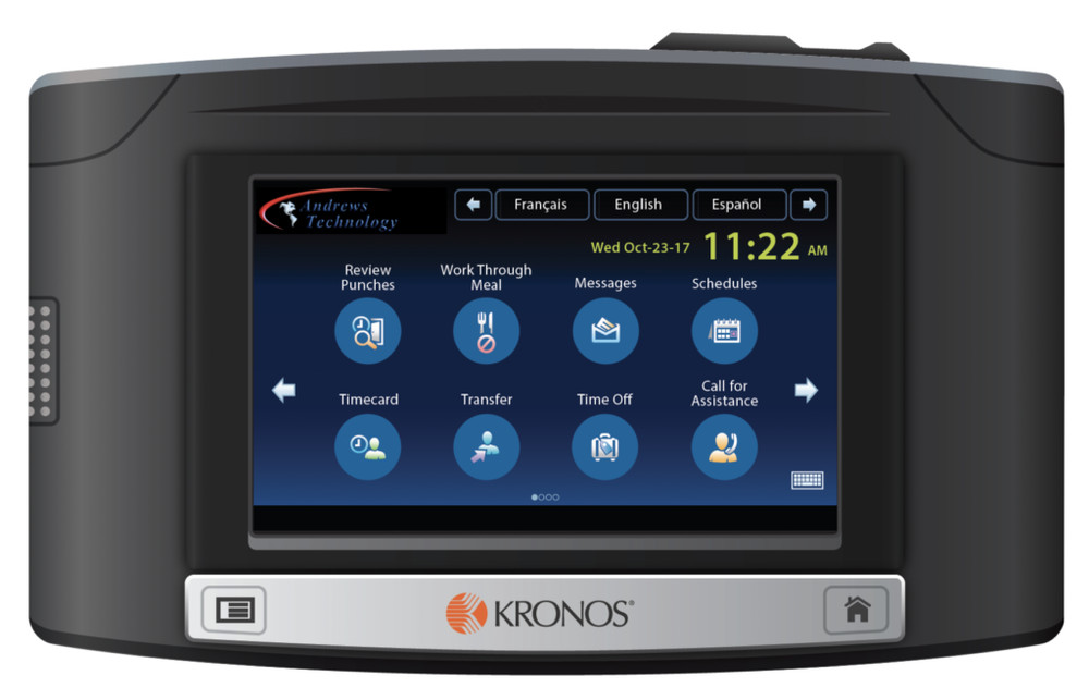 Kronos InTouch 9100 H4 Standard Time Clock - 8609100-003 w/ Touch ID Plus
