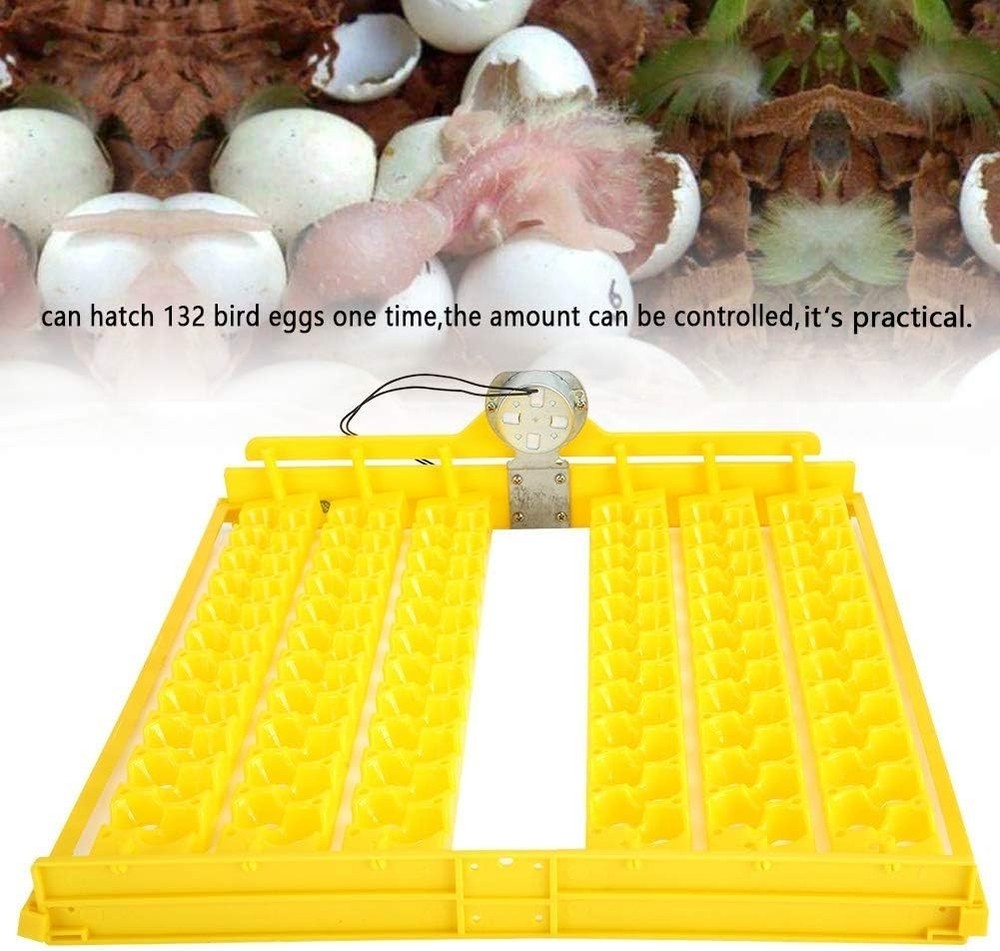 132 pcs Egg Incubator Tray and Automatic Egg Turning Tray for 110V Automatic ...