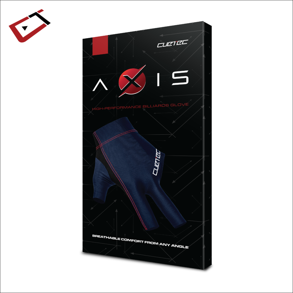 Cuetec AXIS Pool/Billiards Navy Glove; Left Bridge Hand, Medium