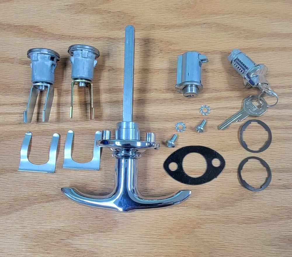 1955 56 57 CHEVY STATION WAGON LOCK SET WITH TAIL GATE HANDLE All Same Key