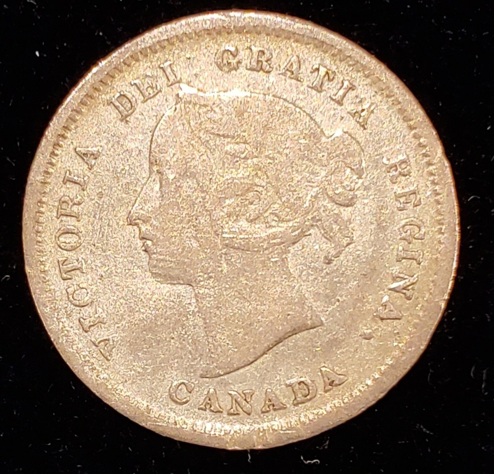 1888 Canada 5 Cent Silver Foreign Coin