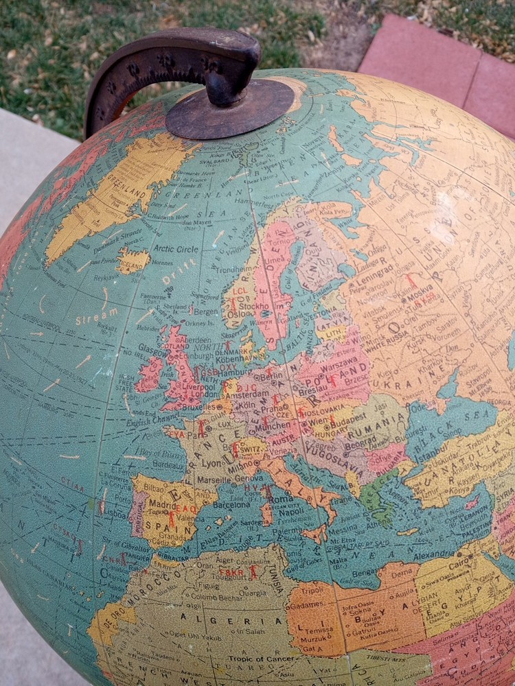 1930-1934 12" Replogle Standard Globe (Manchukuo) Deco